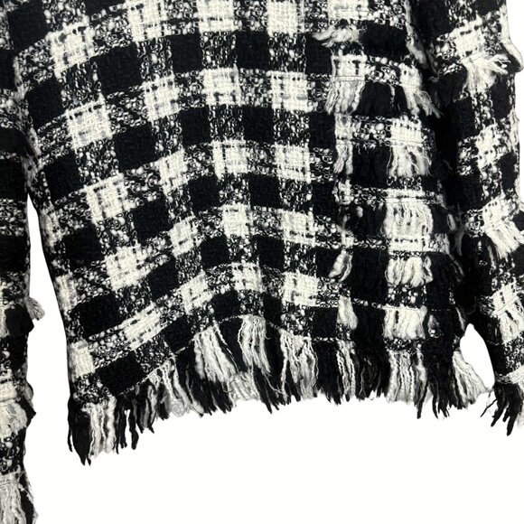 MSGM Milano Embellished Tweed Fringe Top Size 38 (M/L) Rare Runway-Style Boucle - Picture 9 of 15